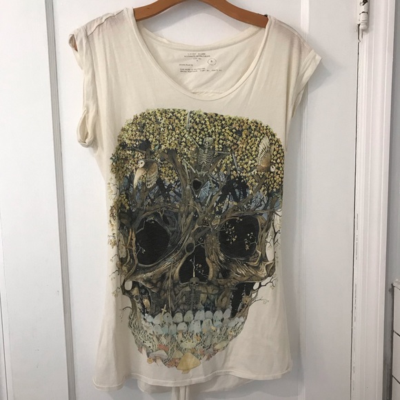 Rare All Saints Forgotten Woods backless T-shirt - Picture 1 of 8